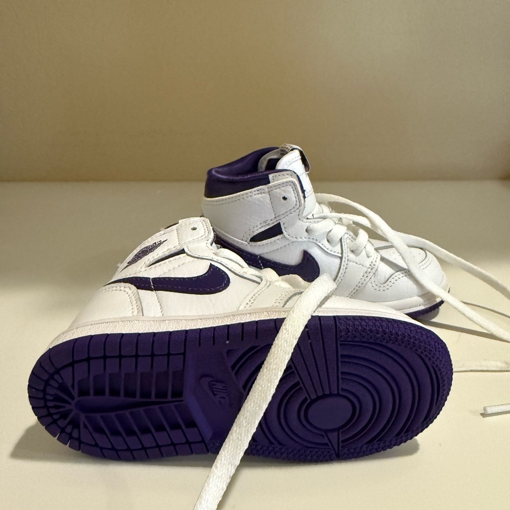 Air Jordan 1 Retro High OG TD 'Court Purple' | White | - Picture 4 of 4